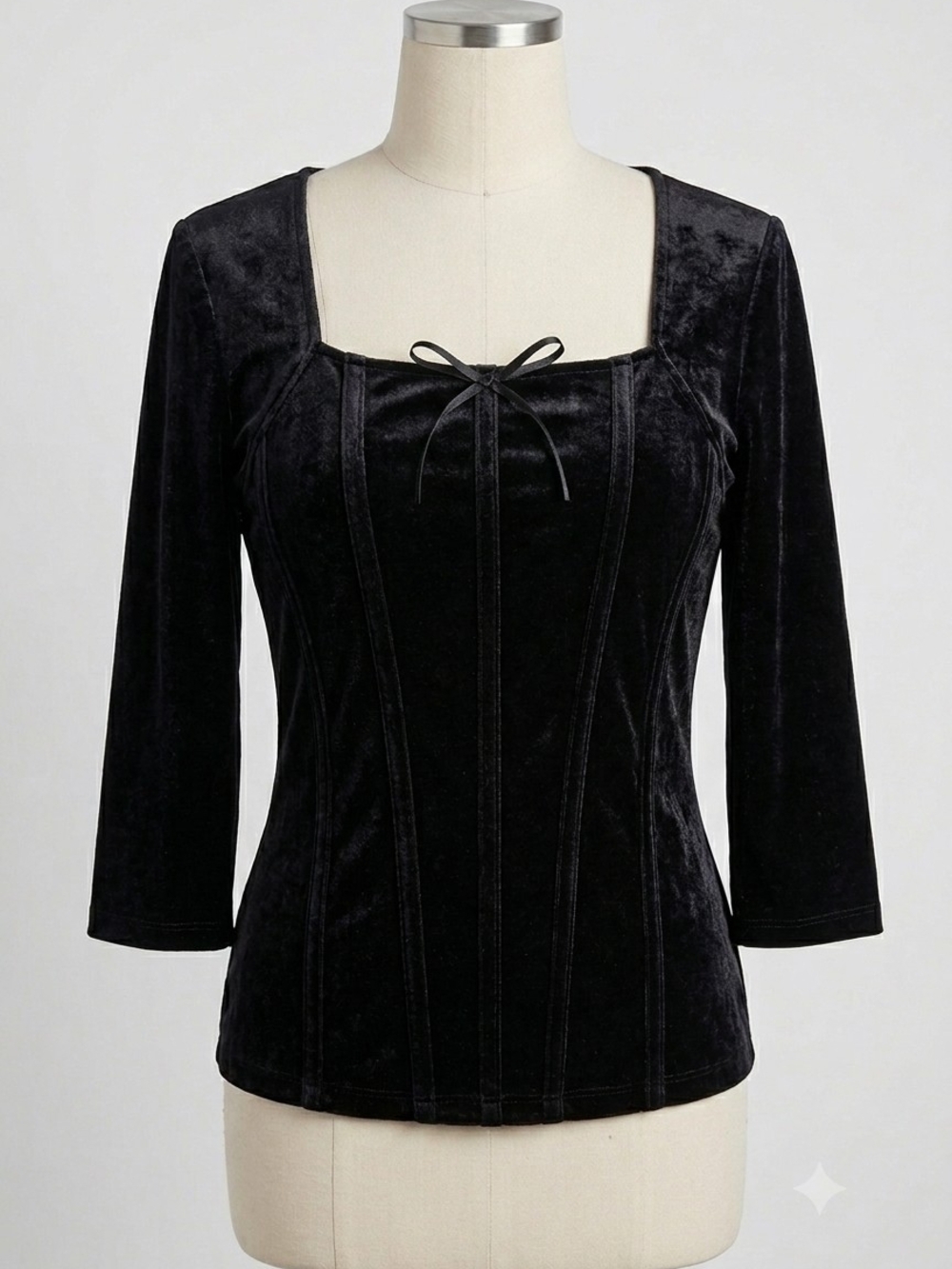 🎀 Whimsigoth Vintage SUZIE IN THE CITY Velvet Corset Style Top (M)